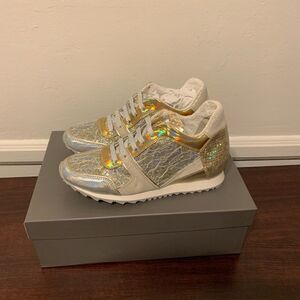 Tosca Blu Zeus metallic lace fashion sneaker size EU 37 or US 7 new